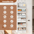 thumbnail image 6 of Criusia Over the Door Organizer  for baby ,  6-Shelf  Thickened non-woven fabric Closet Hanging Storage, 3 Pcs upgrade hooks, 55lbs Capacity, Gray, 6 of 9