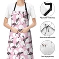thumbnail image 6 of Lsque Pineapple Flamingo Waterproof Apron Chef Aprons for Men Heavy Duty Chemical Work Apron Extra Long Grilling Aprons with Adjustable Bib Apron, 6 of 9