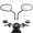 Matte Black, variant on TCMT Pair of Motorcycle Rear View Mirrors, Fit for Harley Davidson Touring Road King Electra Glide, Gloss Black
