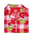 thumbnail image 2 of Grinch Girls Long-Sleeve Button-Front Top and Pants Pajama Set, 2-Piece, Sizes 4-16, 2 of 3