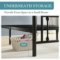 thumbnail image 6 of Einfach Queen Size Heavy Metal Bed with Vintage Headboard Pattern, Black, 6 of 7
