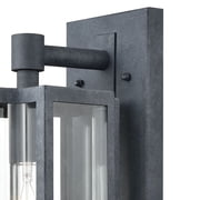 Elk Home Bianca 13-inch High 1-Light Outdoor Wall Sconce in Aged Zinc
