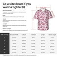 thumbnail image 5 of Sikiie Flower Butterfly Print Men's Hawaiian Shirt, Summer Beach Button Pocket Short Sleeve T-Shirt,Large, 5 of 7