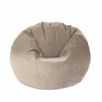 Lotus Lounge Chair Large Round Leaf Velvet Bean Bag Cover - 39.25" x 39.25" - Beige