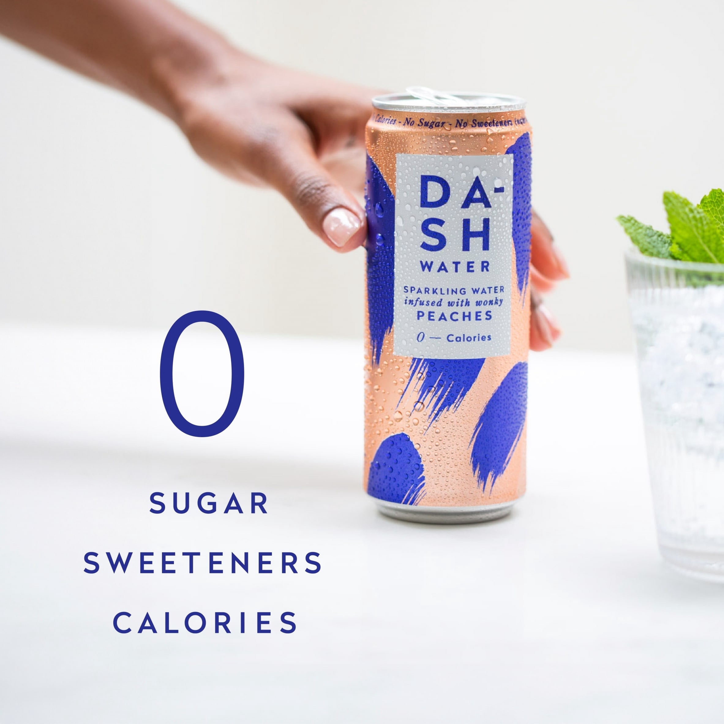 Dash Peach Sparkling Water 4 x 330ml, Imported from Britain