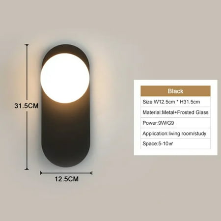 

QHNGJZ Illuminate any room with a touch of sophistication by upgrading your stylish lighting with this elegant modern black and gold LED wall sconce luminaire lamp. Enhance your contempo