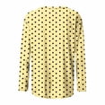 thumbnail image 4 of ctdiral Polka Dot Long Sleeve Tops for Women Crew Neck Loose Fit Shirt Soft Stretchy Pullover Fall Lounge Comfy Daily Wear Yellow L, 4 of 6