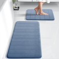 thumbnail image 1 of Juego de alfombras de baño Yimobra Memory Foam, 2 piezas, azul vaquero, 1 of 6