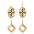 thumbnail image 3 of The Pioneer Woman Adult Female Gold-Tone Metal Textured Resin Stone Drop 3pc Earring Set, 3 of 5