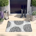 thumbnail image 2 of Gray Floral Pattern Flannel Non Slip Door Rugs,Washable Door Mats Indoor,Decorative Door Mats,Dirt-Resistant and Absorbent Doormat for Entrance,Bedroom,Kitchen,Bathroom,23.5x16in(60x40cm), 2 of 5