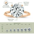 thumbnail image 5 of ALLORYA IGI Certified 3.00 Carat Solitaire Round Lab Grown White Diamond Textured Shank Engagement Ring for Women in 14K Solid Rose Gold, Size 5.5, 5 of 6