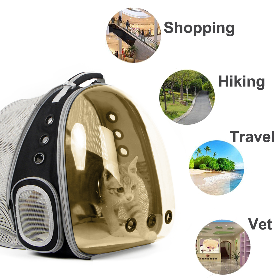Halinfer Cat Backpack Carrier, Fit up to 12 lbs,  Pet Backpack for Cat and Small Puppy