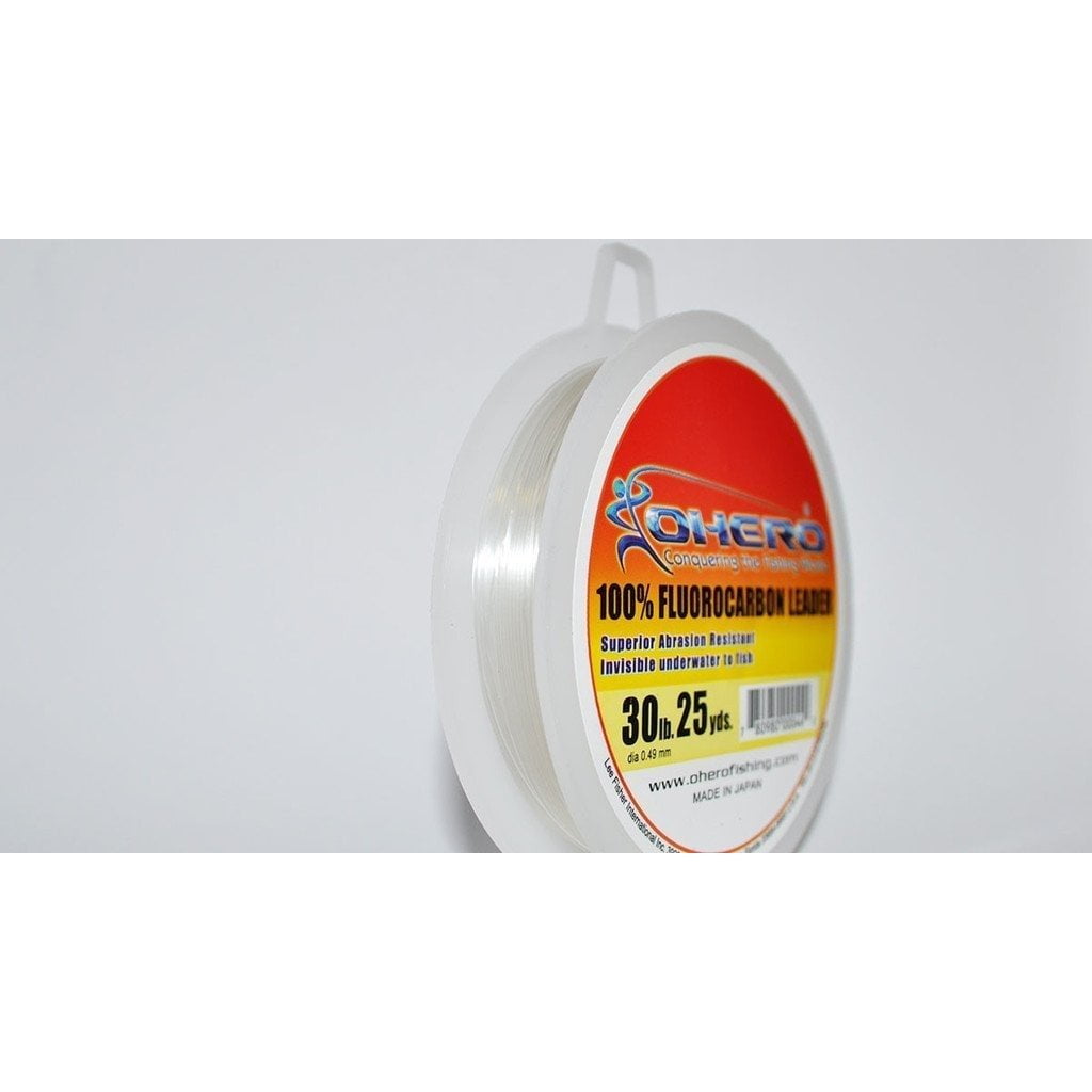 Ohero 100% Fluorocarbon Leader 25 Yard Spool