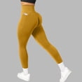 thumbnail image 2 of Mnuaqn Impact Hidden Scrunch Butt Leggings for Women Mid Low Waist Gym Workout Legging Tummy Control Booty Lifting Yoga Pants Yellow for Size S, 2 of 5