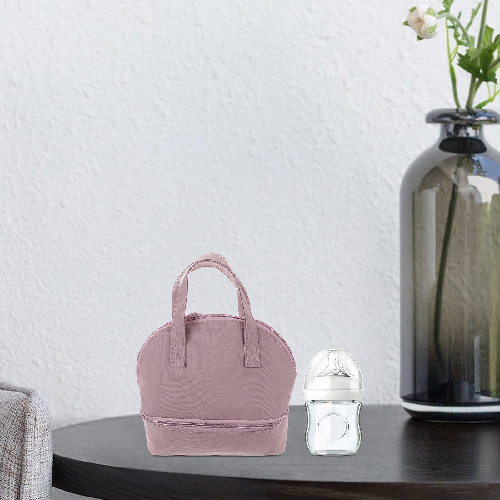 FELTECHELECTR Pink Breastmilk Cooler Bag Insulated Tote for Travel Keeps Milk Fresh and Maintains Optimal Temperature