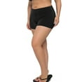 thumbnail image 4 of Sociala Women's Solid Plus Size Swim Bottoms High Wiasted Tankini Swim Board Shorts, 4 of 7