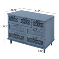 thumbnail image 3 of American Sideboard Buffet Cabinet,Storage Cabinet with 7 Drawers,Console Table for Bedroom,Living Room,Study,Blue, 3 of 7