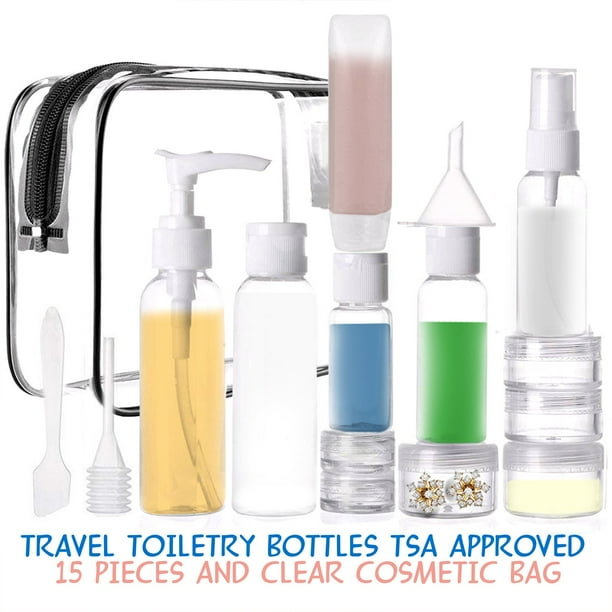 Travel Bottles Tsa approved, Leakproof for Toiletries, Squeeze,Pump,and