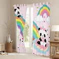 thumbnail image 3 of Homewish Cute Unicorn Panda Black Out Curtains, Cartoon Stars Rainbow Cloud Curtains Pack of 2 (42x63 Each), Kawaii Animal Lover Bedroom Curtains, Black Out Curtains Room Decor, 3 of 6