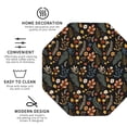 thumbnail image 3 of Naloa Autumn Floral Leather Coasters for Drinks, Durable Drink Coasters 4 Set for Tabletop Protection, Luxurious Home Décor and Housewarming Gift ( {designName})Octagon, 3 of 6