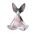 thumbnail image 1 of Escultura de resina Sphynx, estatua de gato sin pelo meditando, 1 of 2