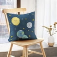 thumbnail image 5 of LALILO Throw Pillow Covers Cute Earth Sun Clouds Moon And Stars Cushion Cover 18" x 18", 2 Pack, 5 of 6