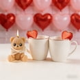 thumbnail image 4 of Loespoir Valentines's Day Bear Scented Candle, Gift Ornament Decorative Candle, Teddy Bear Shaped Scented Wax, For Romantic Ambiance, Gift for Him or Her, Aromatherapy(Khaki), 4 of 6
