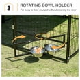 thumbnail image 6 of PawHut Outdoor Dog Kennel, 4.6' x 4.6' x 5' Puppy Play Pen with Canopy Garden Playpen Fence Crate Enclosure Cage Rotating Bowl, Black, 6 of 10
