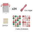 thumbnail image 4 of Christmas Tree Decorations, Hwkond Christmas Pattern Candy Bag 1-24 Advent Calendar Bundle Cotton Linen Gift BagUp to 60% Off Clearance Sale, 4 of 6