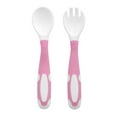 thumbnail image 3 of Baby Utensils Set, Baby Fork Spoon Set Training Spoon Silicone Rounded Tip Easy Clean Bendable With Case For Self Feeding, 3 of 8