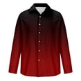 thumbnail image 4 of Mens Dress Shirts Long Sleeve Gradient Print Pattern Button Down Shirt Men Fashion Casual Daily Loose Graphic Tees for Men, 4 of 5