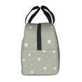 thumbnail image 4 of Sage Green Heart Star Lunch Bag Thick Aluminum Foil Tote Cooler for Women Office Picnic Gift, 4 of 7