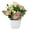 White, variant on Dengjunhu Artificial Potted Flowers, Fake Plant Small Potted Plants, Artificial Small Flower in Pot for Home Office, Dining Room Farmhouse Table Centerpieces Decoration