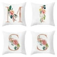 thumbnail image 5 of Valentine's Day Alphabet Decorative Throw Pillow Case, Personalized Letter Flowers Cushion Cover 18 x 18 Inch, Square Pillow Protectors for Sofa Couch Bedroom Car Chair Home Decor, J, 5 of 11