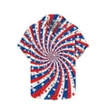 thumbnail image 2 of WAENQINLA American Flag Shirt for Men 1950S Hawaiian Vintage Button down Short Sleeve Shirts Big and Tall Independence Day Tops, 2 of 5