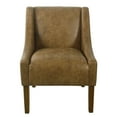 thumbnail image 2 of Accent Chair, Distressed Brown Faux Leather with Sloped Arms, 2 of 3