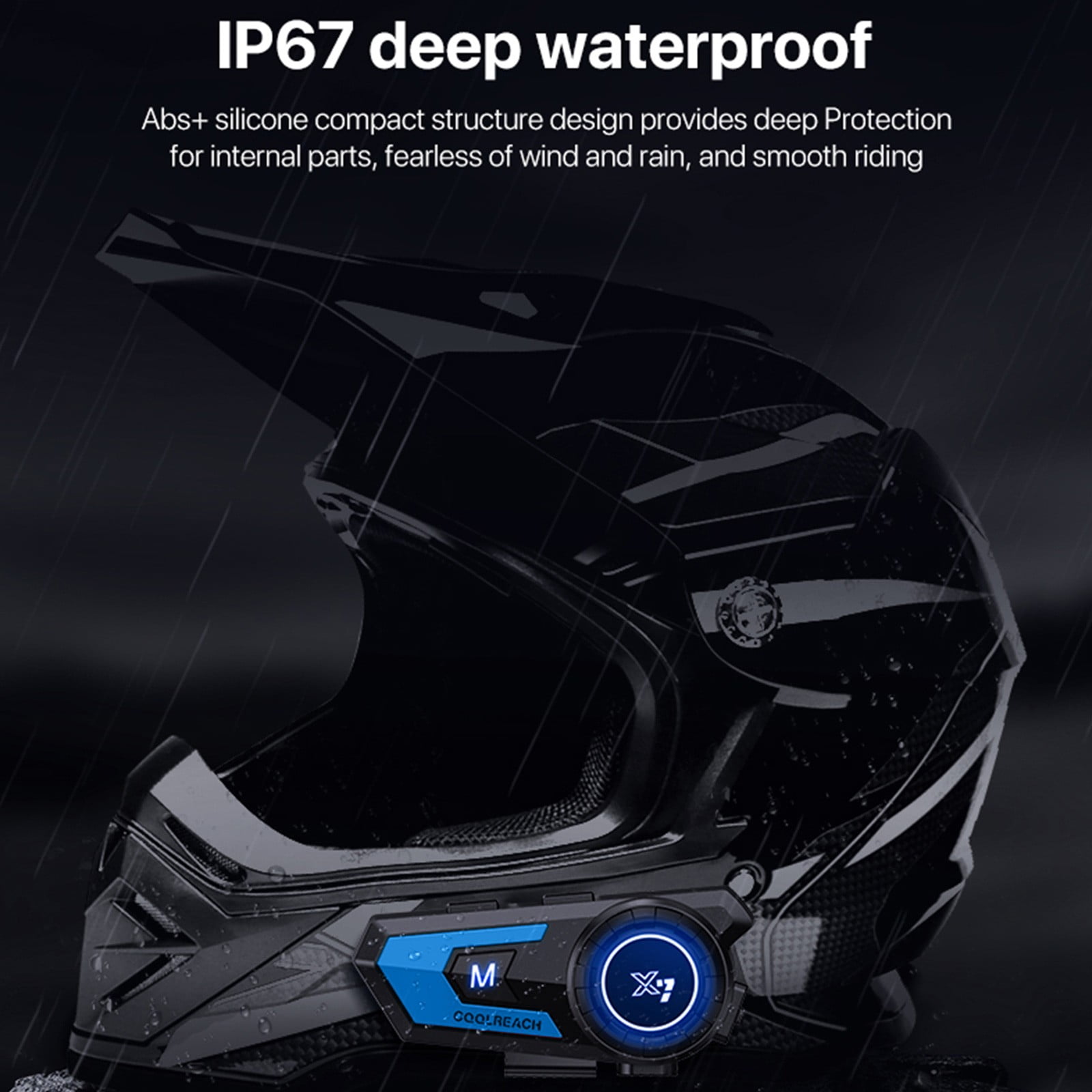 ZFYXGS Wireless Earbuds with Noise Cancelling Waterproof, Motorcycle Helmet Bluetooth Headphones