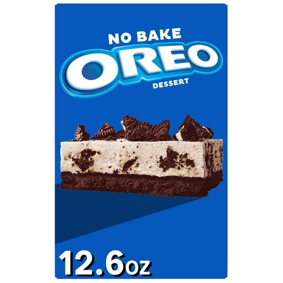 Jell-O No Bake Oreo Dessert Kit with Filling Mix, Crust Mix & Cookie Pieces, 12.6 oz Box