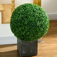 thumbnail image 6 of HOMCOM 2 Pack Artificial Tree Boxwood Topiary Balls for Home Decor, 6 of 9