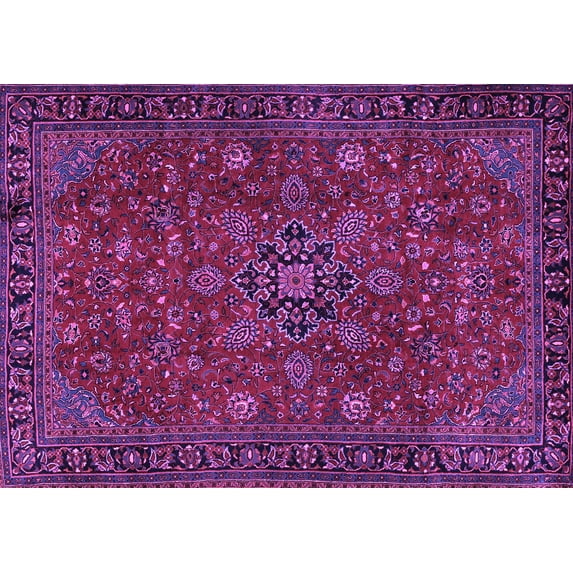 Ahgly Company Indoor Rectangle Persian Purple Traditional Area Rugs, 8' x 10'