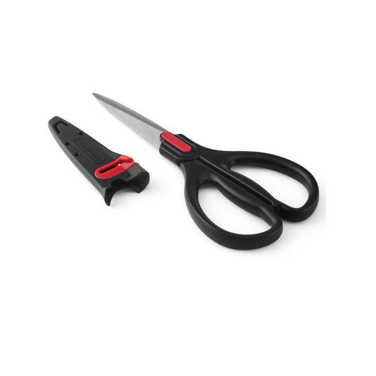 Farberware Classic 2-Piece Stainless Steel Kitchen Shear/Scissor Set with Metallic Stainless Steel and Red Handles