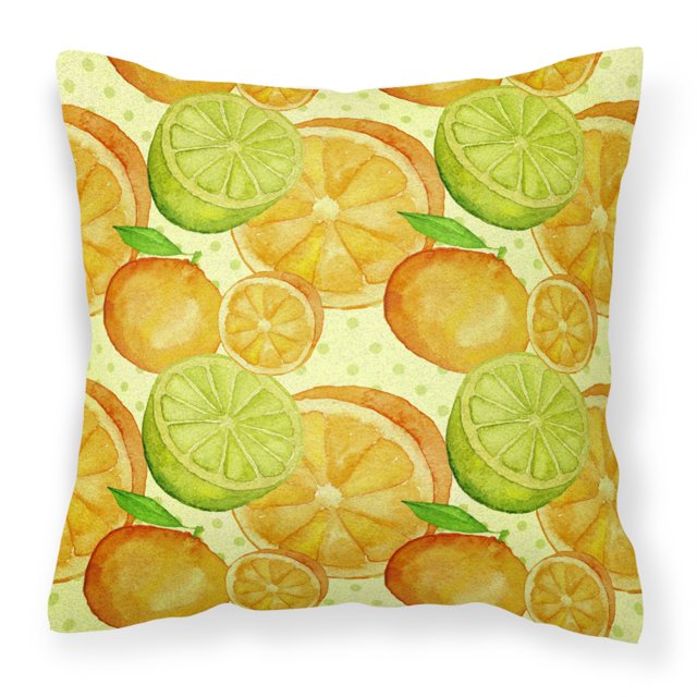 "Treasures BB7517PW1818 Watercolor Limes and Oranges Citrus Outdoor Canvas Pillow, Multicolor" Caroline's Treasures BB7517PW1818