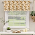 thumbnail image 2 of Retro Mushrooms Curtain Valances for Windows, Kitchen Valance Window Treatments Panel 2 Pack, Orange Fall Farmhouse Pastoral Rod Pocket Short Curtains for Bathroom Bedroom 60 x 18 Inch, 2 of 8