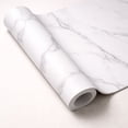 thumbnail image 5 of Dundee Deco Peel and Stick Faux Marble Wallpaper Roll, 24" x 9', White, Light Grey Veins, 5 of 8