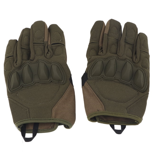 1 par de guantes de motocicleta, guantes transpirables para montar, guantes protectores con pantalla táctil para exteriores, color verde, tamaño medio