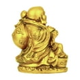 thumbnail image 4 of Decorative Good Plated Luck Laughing Buddha Idol Statue Showpiece (Resin, 13 cm X 12 cm) Fengshui Item, 4 of 5