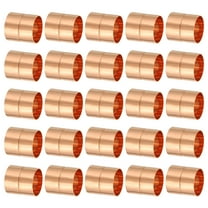 Uxcell 25 Pcs Copper Coupling, Pipe Fitting C x C Connector with Tube Stop (1" Nominal Size)