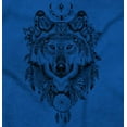 thumbnail image 2 of Geometric Feather Wolf Dreamcatcher Men's Graphic T Shirt Tees Brisco Brands L, 2 of 6