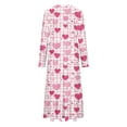 thumbnail image 3 of ameIAEA Robe de la Saint-Valentin pour Femmes Manches Longues Col Rond Robe Décontractée Robe Maxi Ligne A avec Poches, 3 of 4