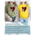 thumbnail image 3 of Anbech Heart Printed T-Shirt for Women Casual Graphic Junior Girls Short Sleeve Tee Tops with Crew Neck, 3 of 10